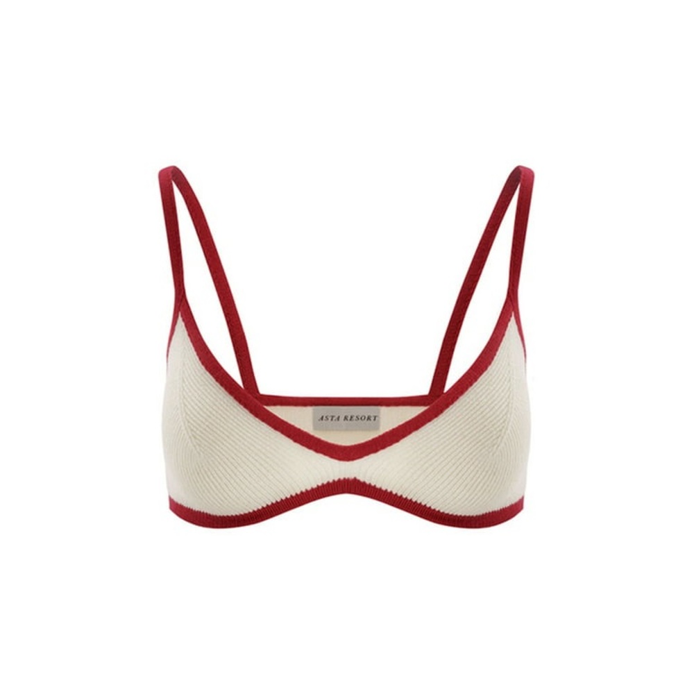 NWOT Asta Resort Lucia Bralette in Cherry